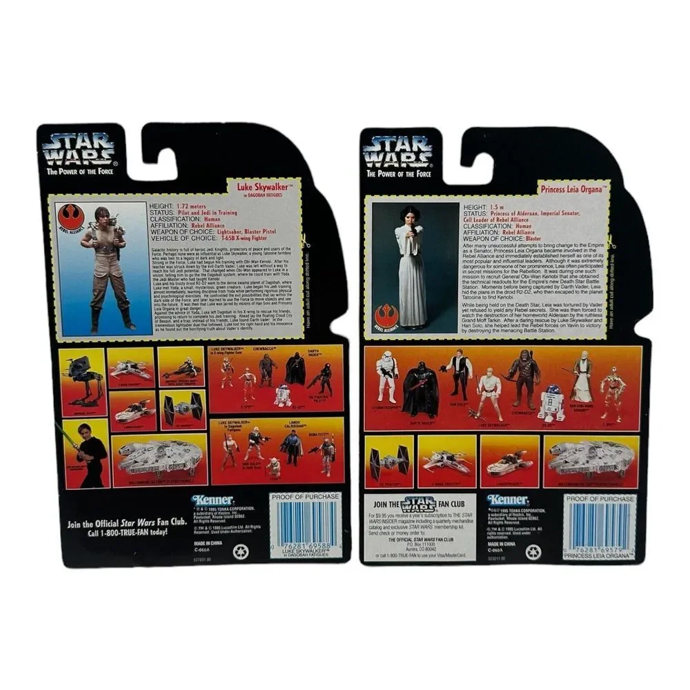 4 VTG Kenner Star Wars POTF Figures Leia Luke Skywalker Han‎ Solo Lando